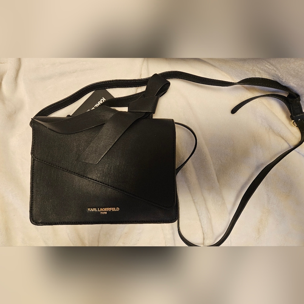Karl Lagerfeld Paris Chantelle Crossbody Black Women's Handbag Bag
